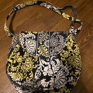 Vera Bradley Floral Black and Yellow Women's Bag